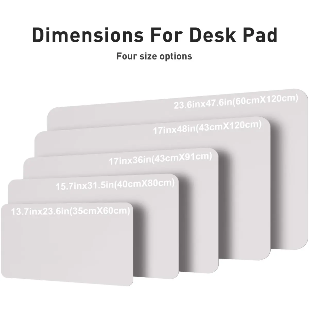 Aothia Faux Leather Desk Mat Pale Lavender White 120cm x 60cm (47.2" x 23.6") | Smooth Waterproof Writing Surface - view 5