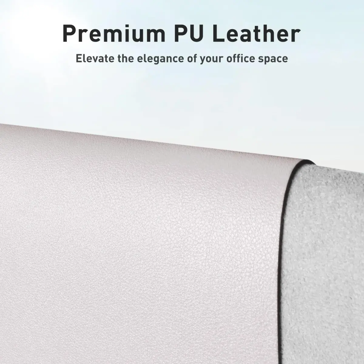 Aothia Faux Leather Desk Mat Pale Lavender White 120cm x 60cm (47.2" x 23.6") | Smooth Waterproof Writing Surface - view 2