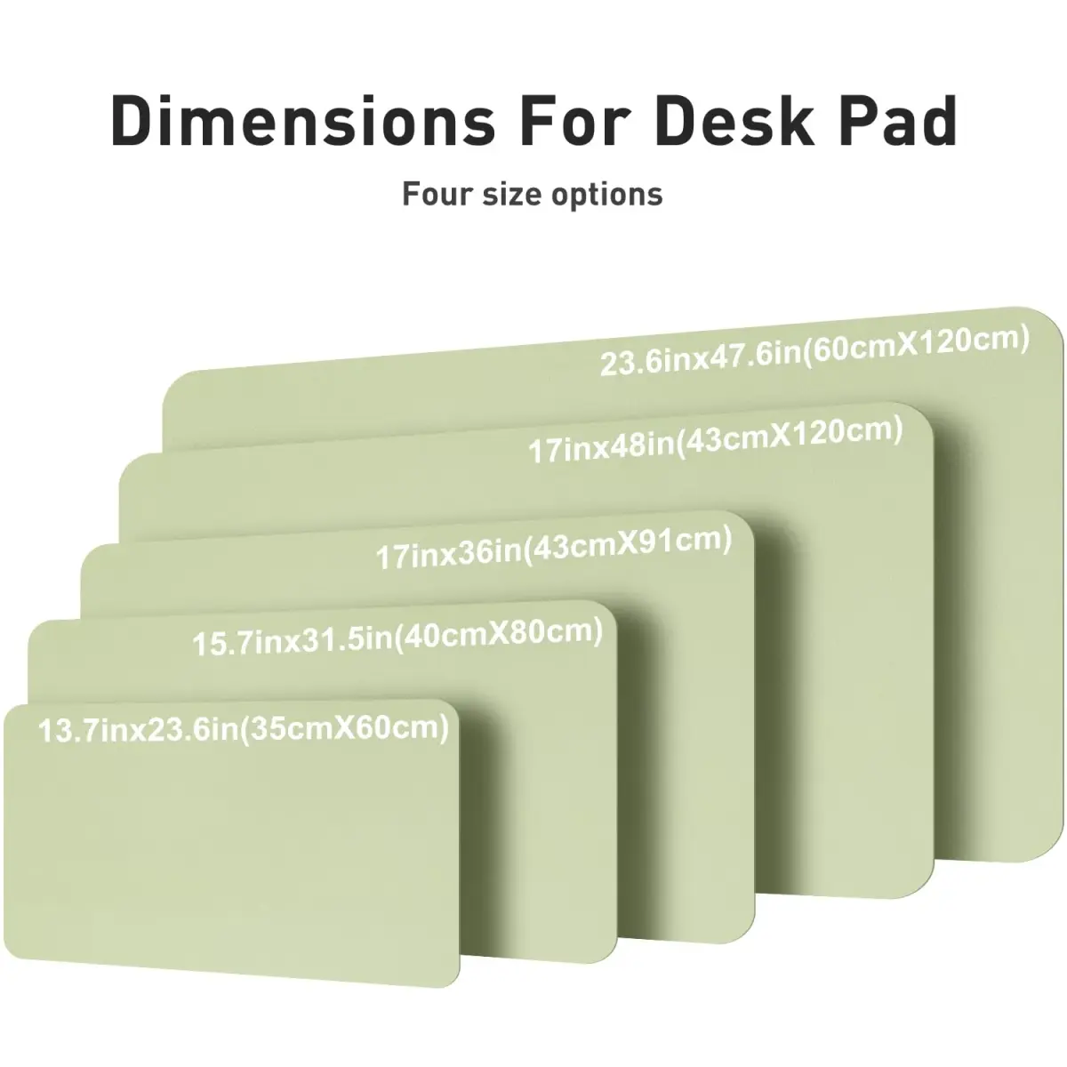 Aothia Grass Green Faux Leather Desk Mat 47.2" x 23.6" | Protects Your Desk with Professional Style - view 5