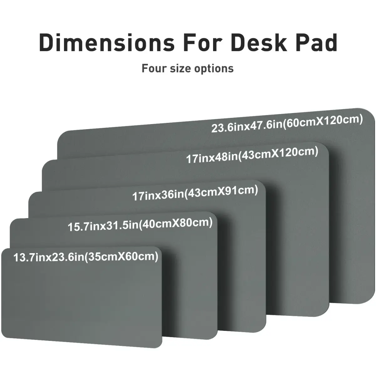 Aothia Faux Leather Desk Mat Large Mouse Pad 120.9cm x 60cm (47.2" x 23.6") | Non-Slip Waterproof Writing Surface - view 5