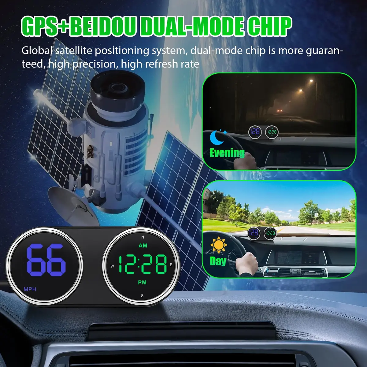 GUGUMO GPS Digital Speedometer for Car MPH | Universal HUD Speed Meter with LED Display - view 5