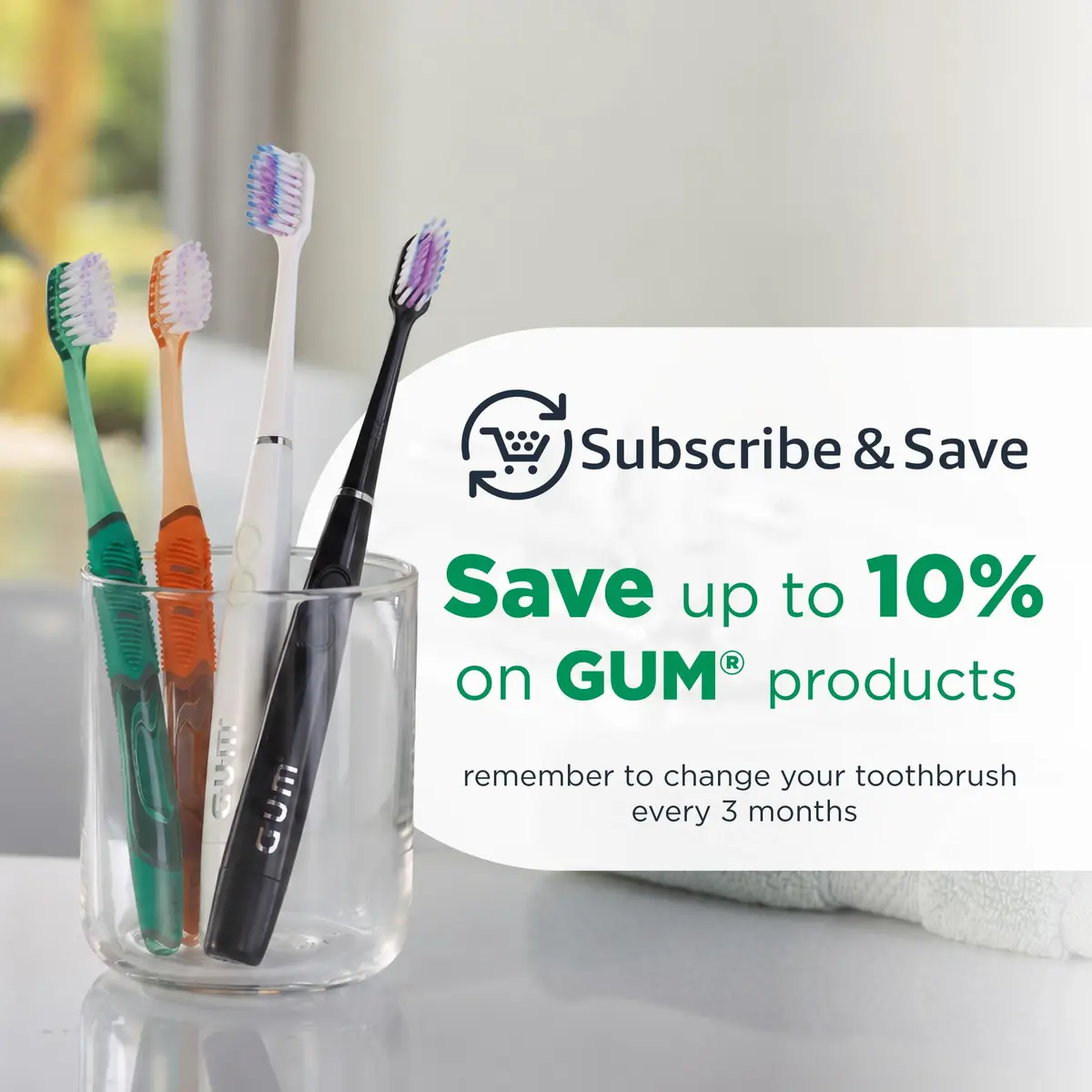 GUM Deep Clean Technique Soft Toothbrush 6 Pack | Compact Head, Ergonomic Quad Grip Handle - view 6