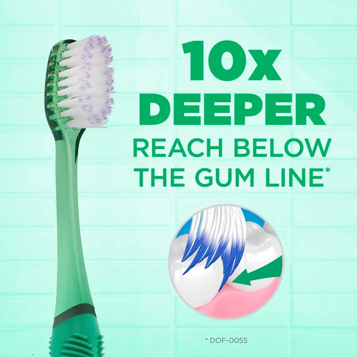 GUM Deep Clean Technique Soft Toothbrush 6 Pack | Compact Head, Ergonomic Quad Grip Handle - view 3