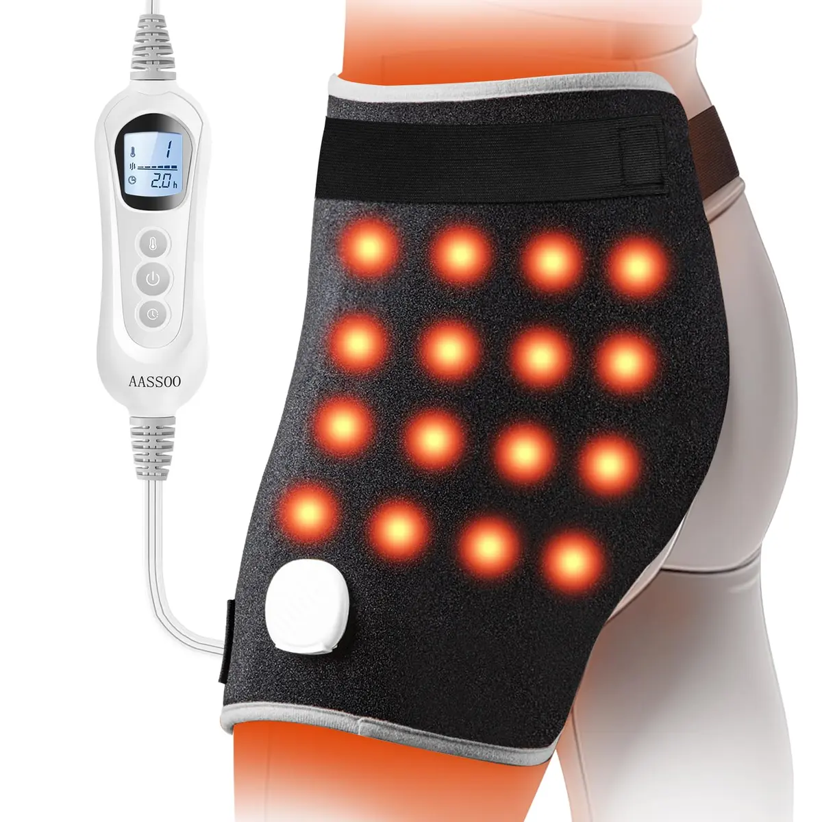 AASSOO Graphene Hip Heating Pad for Sciatica Pain Relief 18.5" x 16" | Fast Heating & Auto-Off - main product image