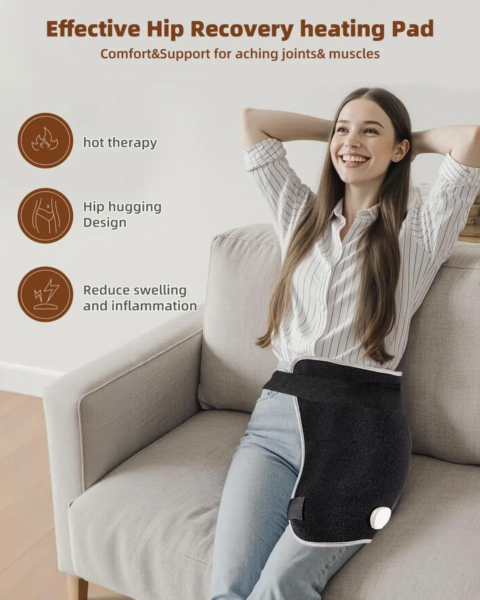 AASSOO Graphene Hip Heating Pad for Sciatica Pain Relief 18.5" x 16" | Fast Heating & Auto-Off - view 6