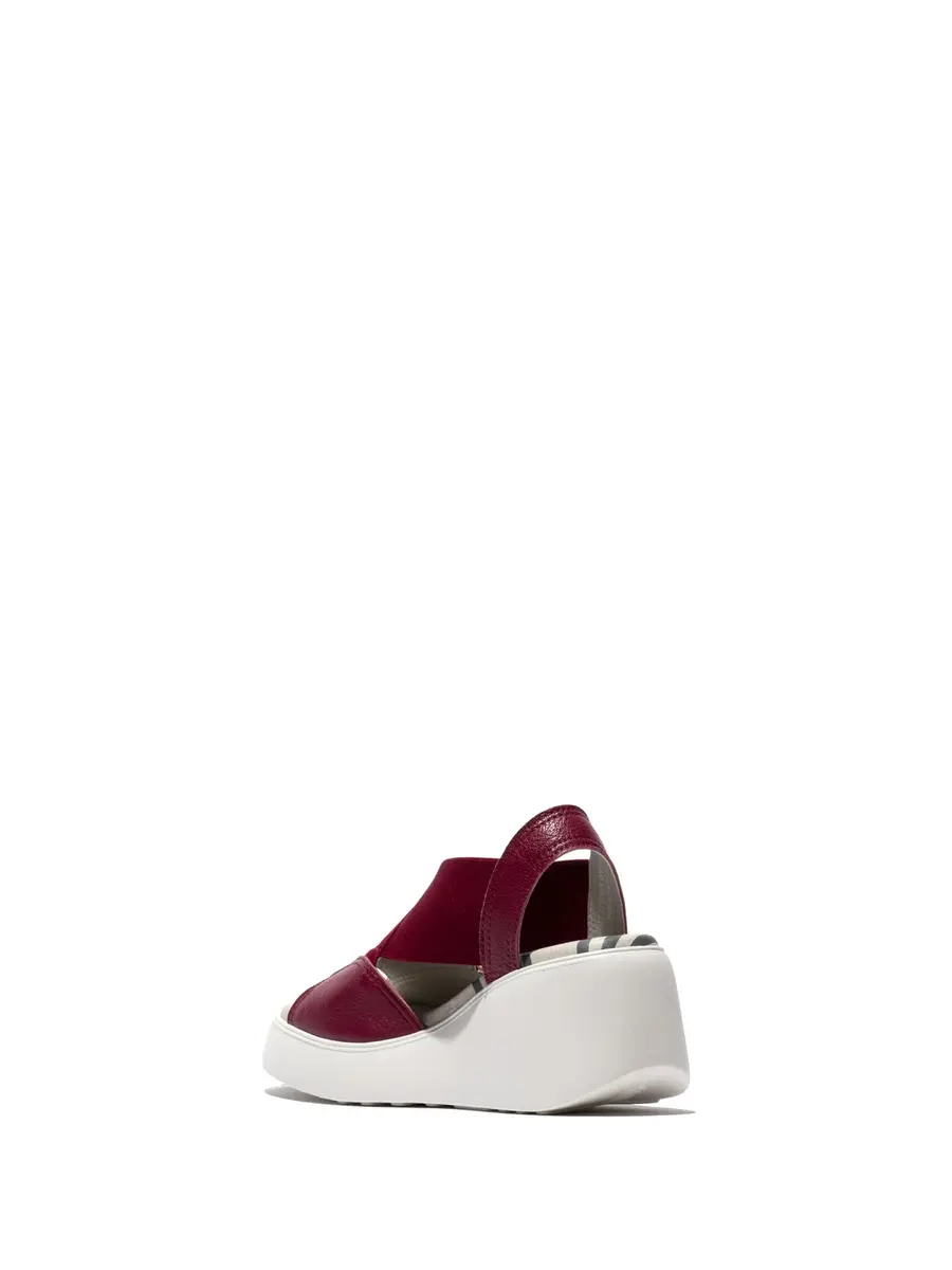 FLY London Women's Daif216fly Sandal, berry, 5.5 | Casual Comfort with Wedge Heel - view 3