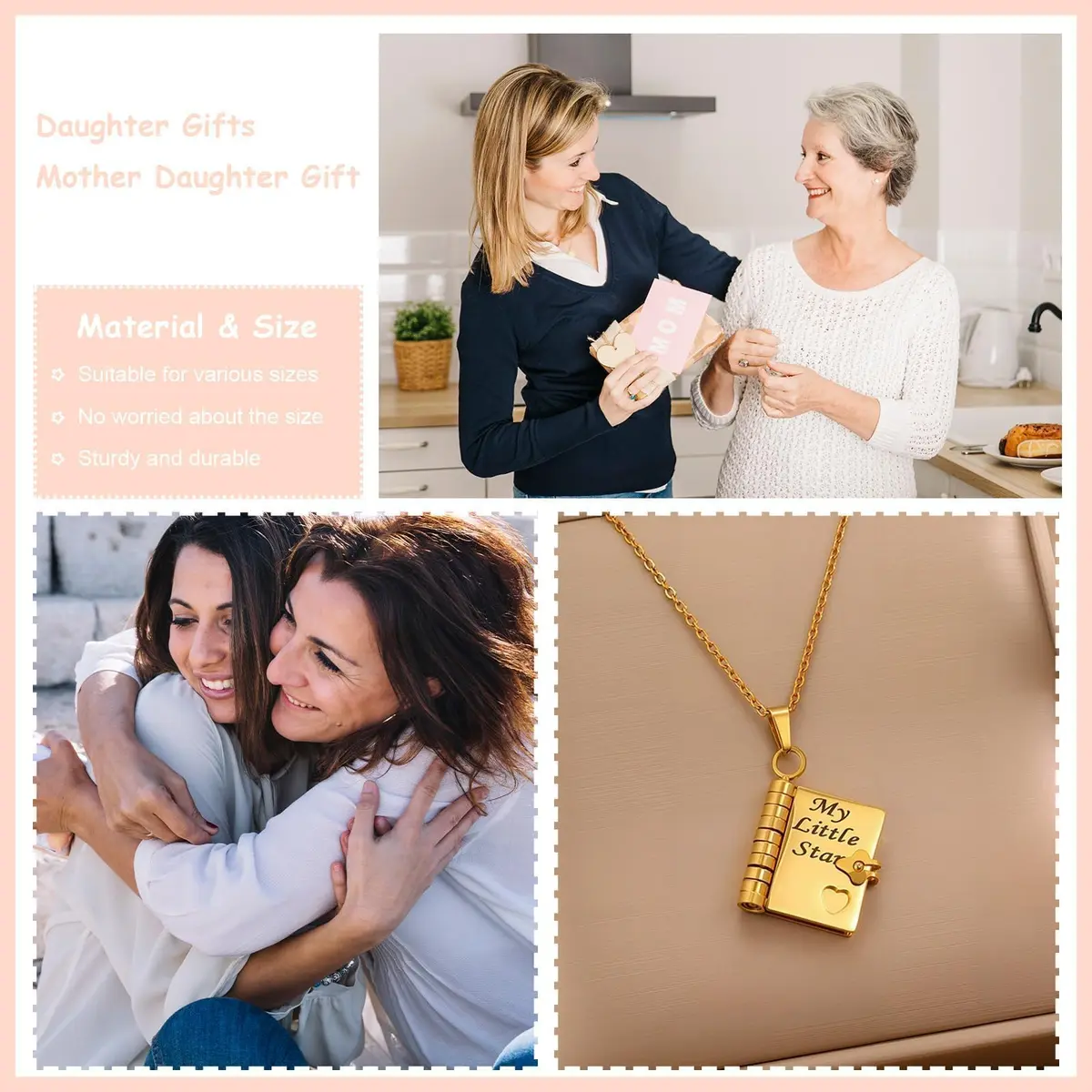 Roe Dolph My Little Star Book Necklace Gift for Daughter & Granddaughter | Meaningful Jewelry for Mothers Day - view 3
