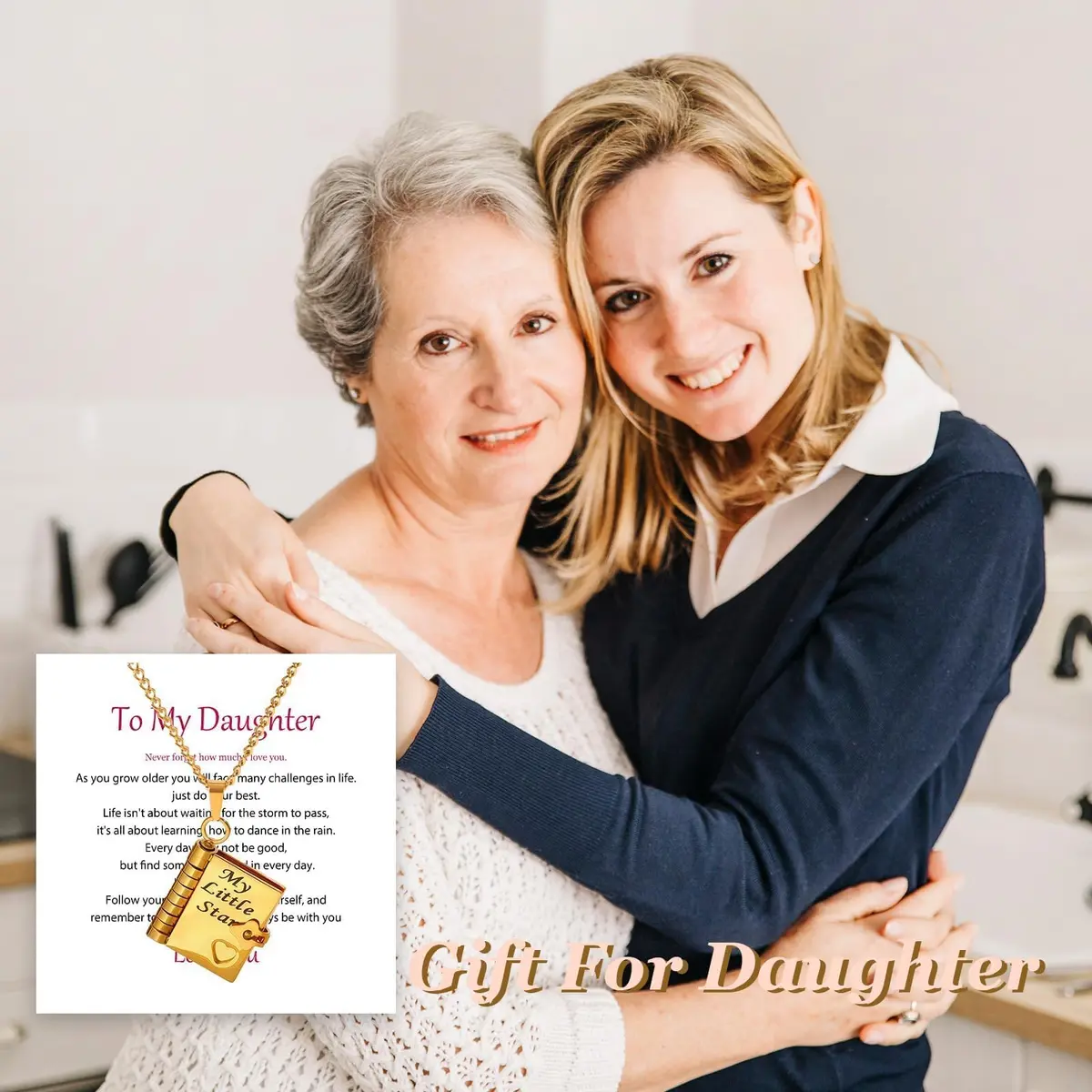 Roe Dolph My Little Star Book Necklace Gift for Daughter & Granddaughter | Meaningful Jewelry for Mothers Day - view 4