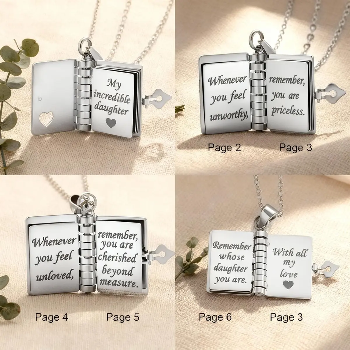 Roe Dolph My Little Star Book Necklace Gift for Daughter & Granddaughter | Meaningful Keepsake for Mothers Day - view 5