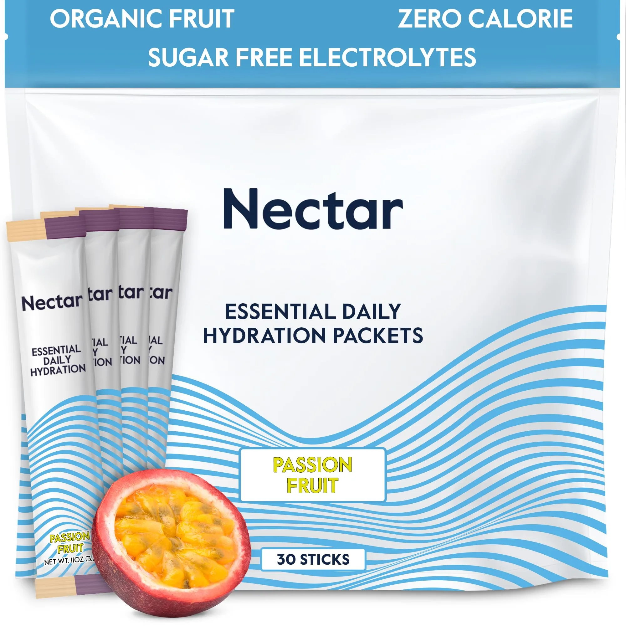 Nectar Hydration Packets Sugar Free Electrolytes Powder for Rapid Rehydration, 18 Packets | Doctor & Scientist Formulated - main product image