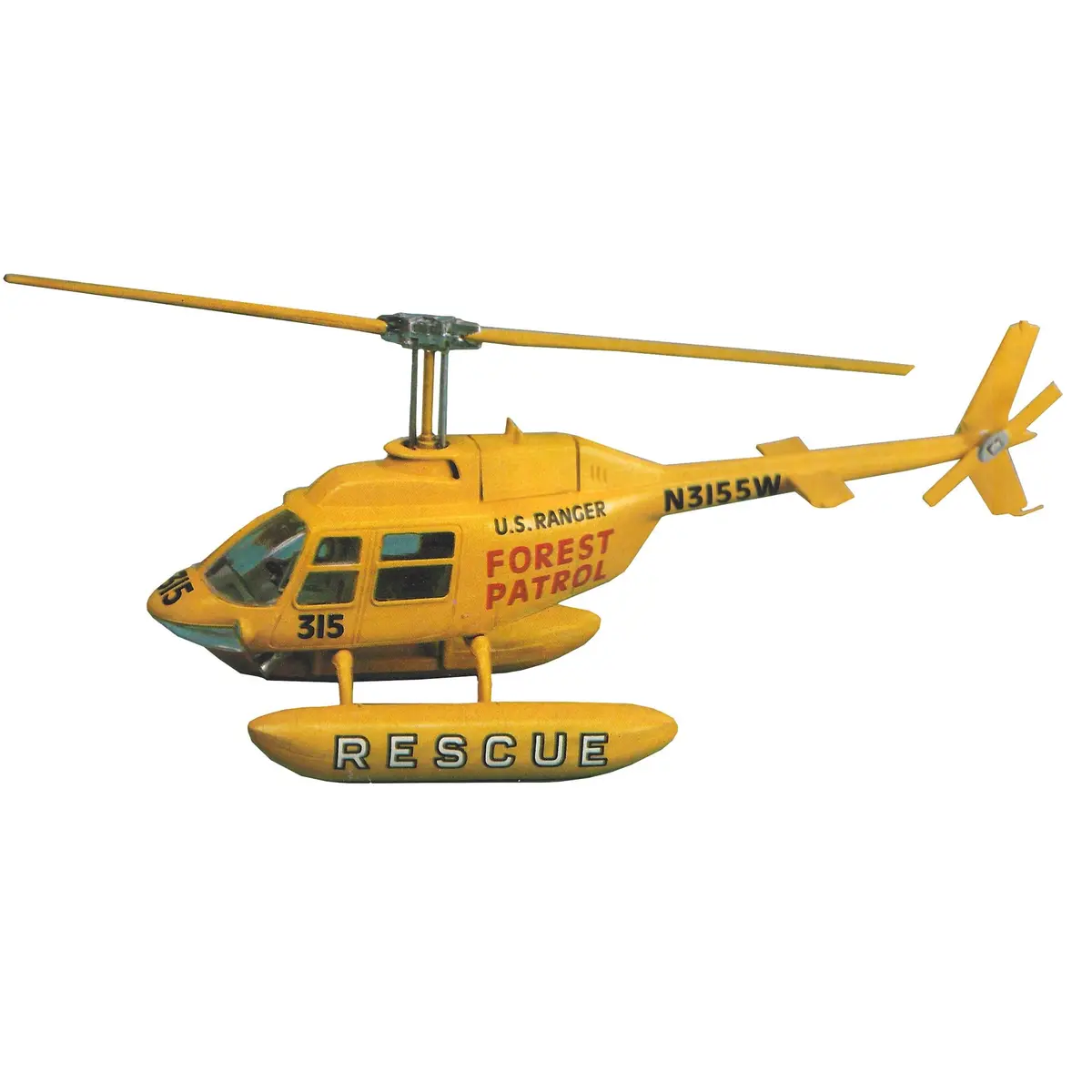 Atlantis 1/72 Forest Patrol Rescue Helicopter Model Kit | Assembly & Painting Required - view 2