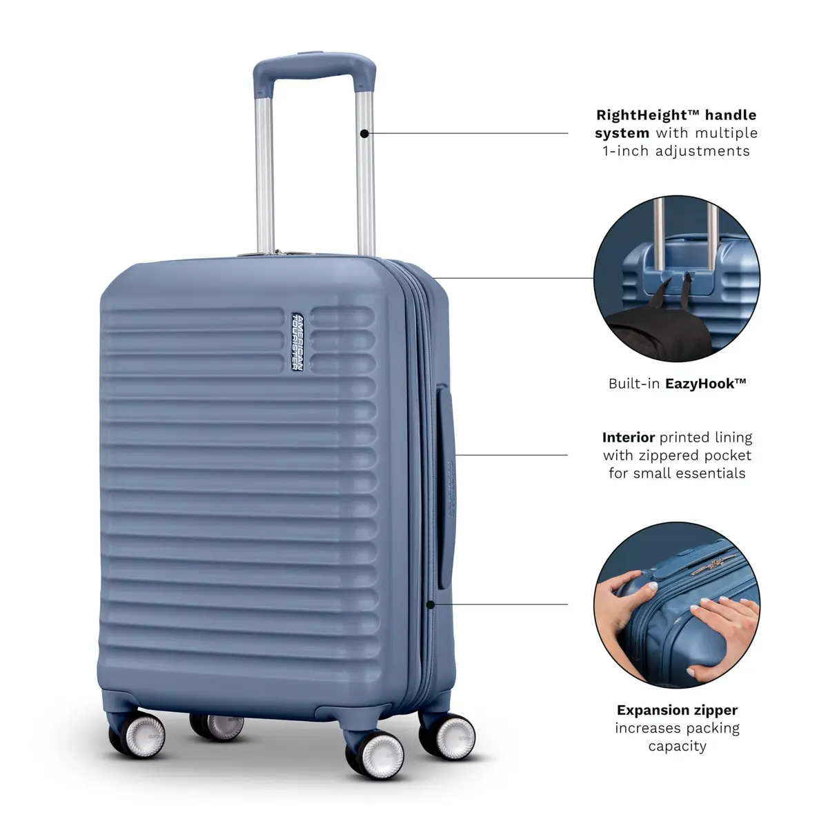 American Tourister Stratum 3.0 Large 28-Inch Spinner | Durable Hardside Luggage with Expandable 1.5" & Adjustable Handle - view 7