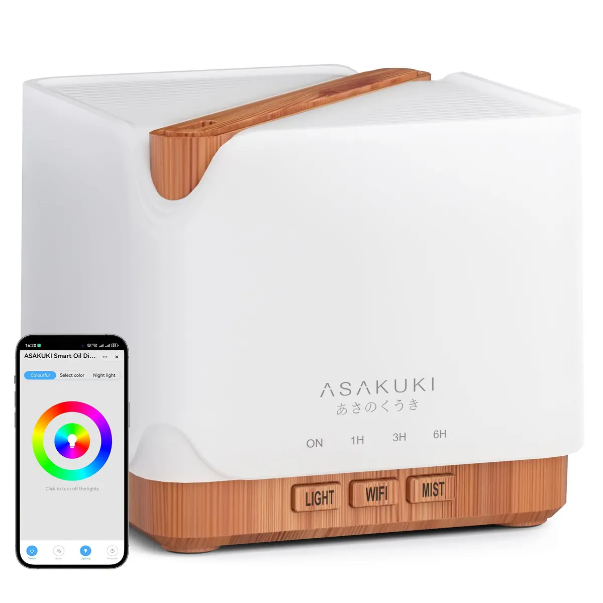ASAKUKI Smart WiFi Essential Oil Diffuser Humidifier 700ml (25.4 fl oz) | App & Voice Control - main product image