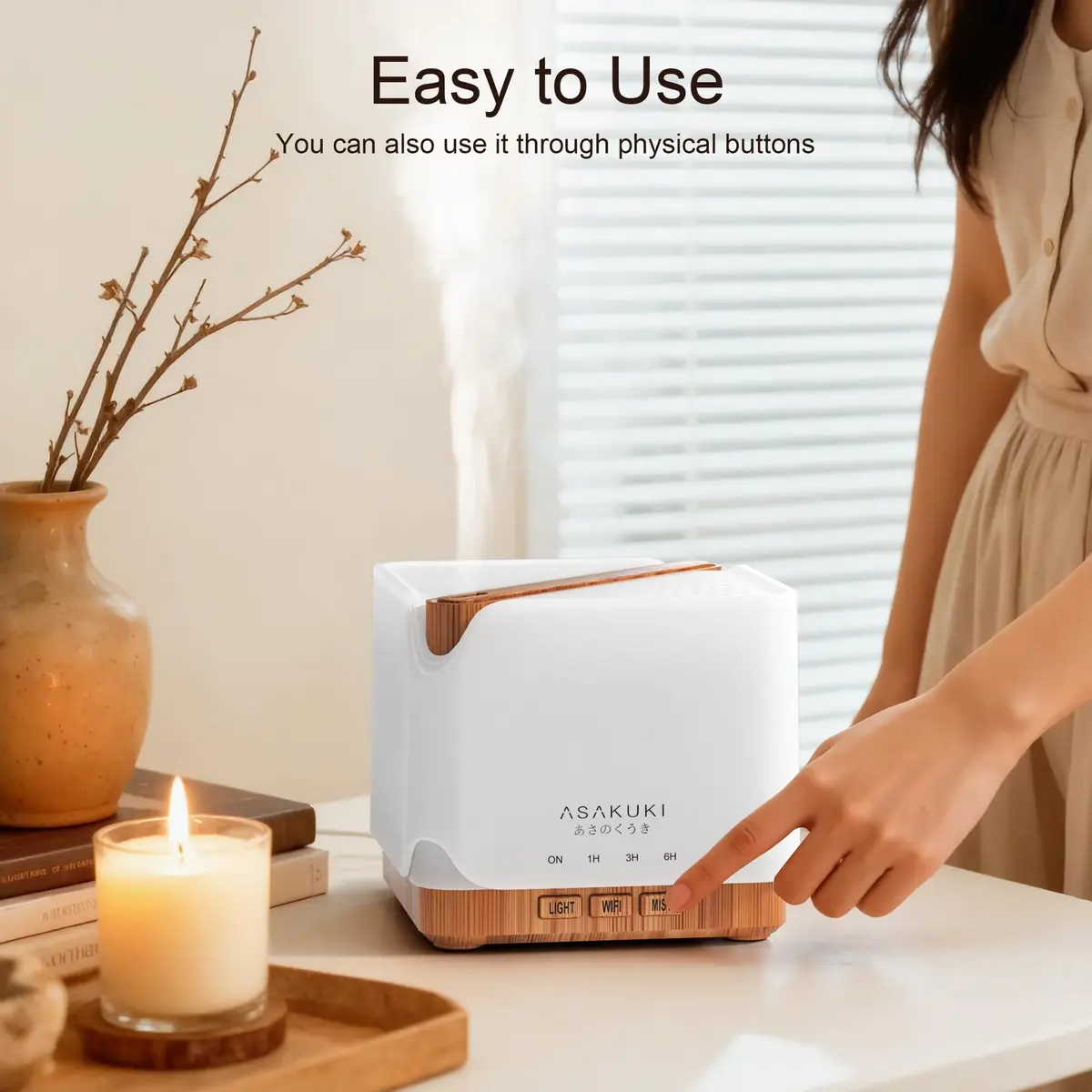 ASAKUKI Smart WiFi Essential Oil Diffuser Humidifier 700ml (25.4 fl oz) | App & Voice Control - view 5