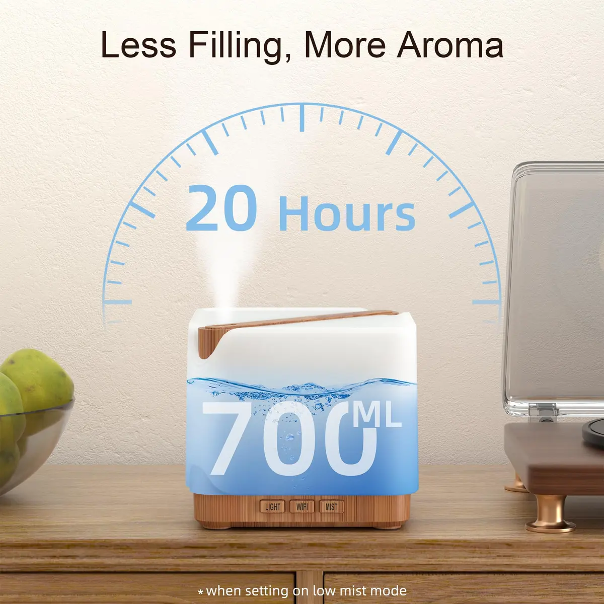 ASAKUKI Smart WiFi Essential Oil Diffuser Humidifier 700ml (25.4 fl oz) | App & Voice Control - view 8
