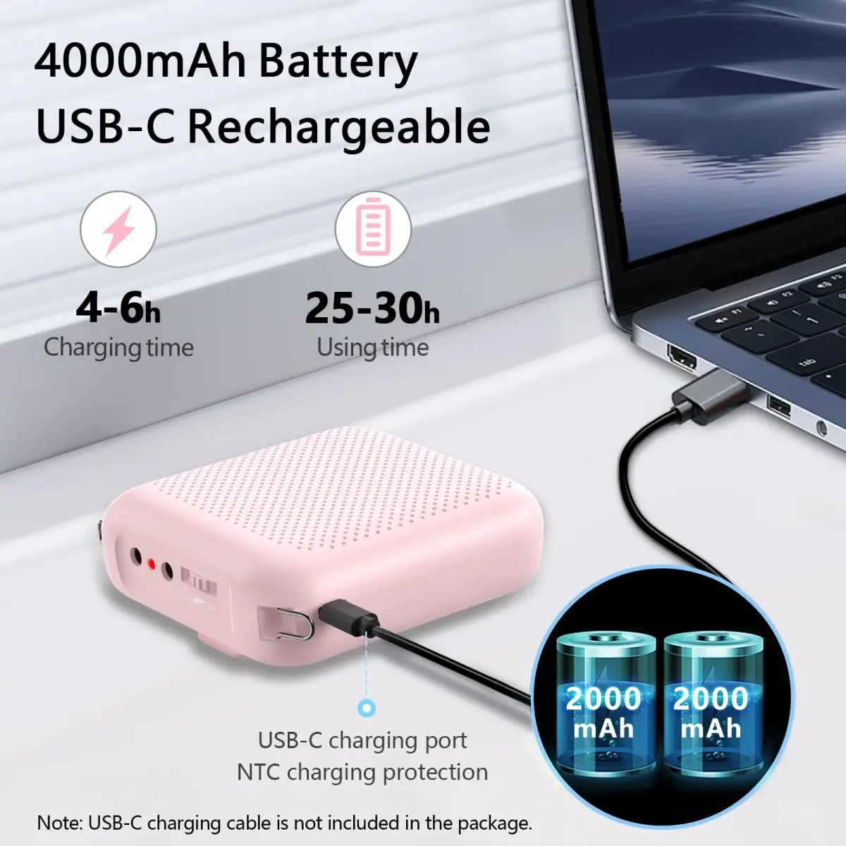 Norwii Portable Voice Amplifier with Wired Microphone Headset & 4000mAh Battery | 10W Loud Clear Sound - view 4