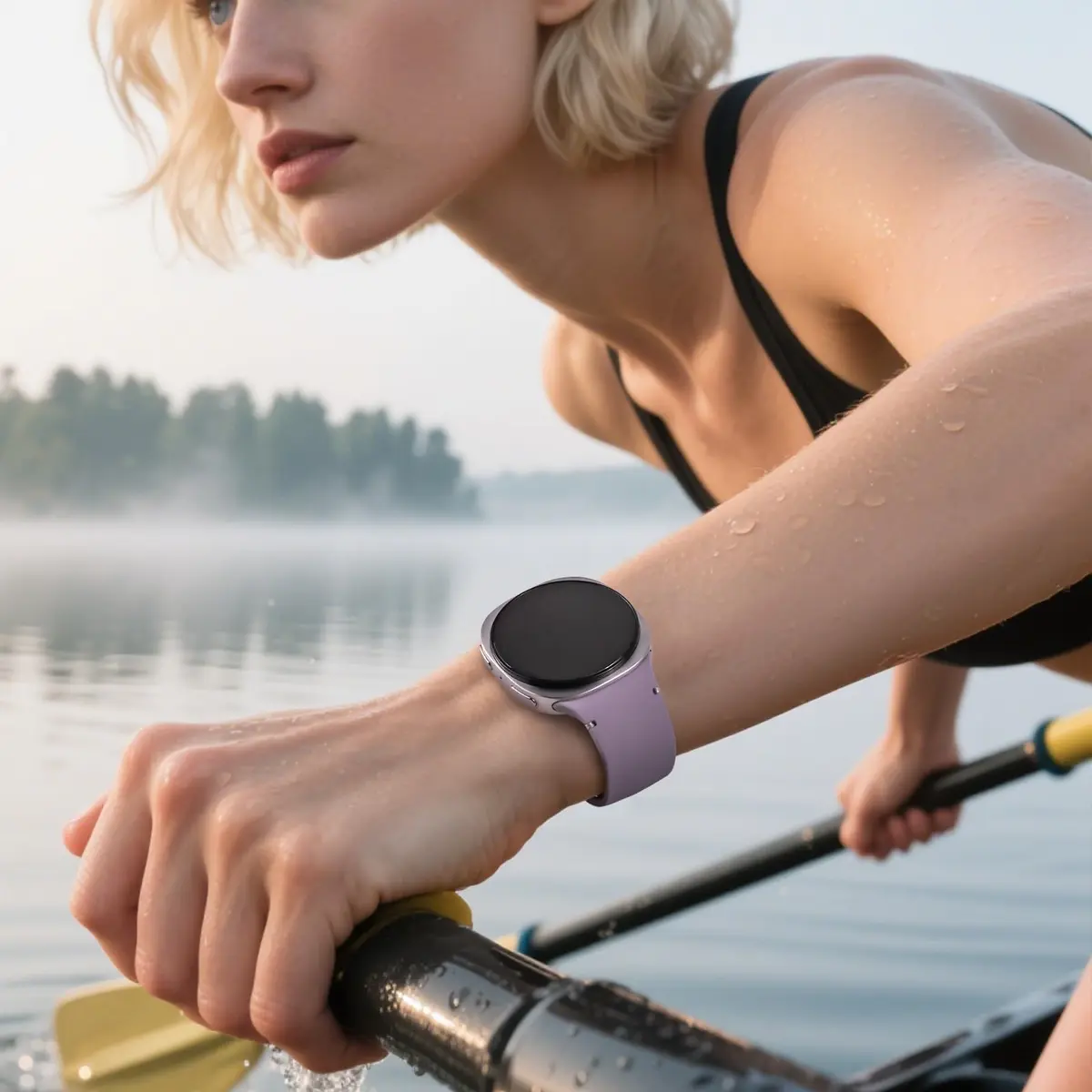 BandRain 6 Pack Silicone Sport Bands for Samsung Galaxy Watch 9/8/8 Classic 40mm 44mm 46mm | Breathable & Waterproof - view 5