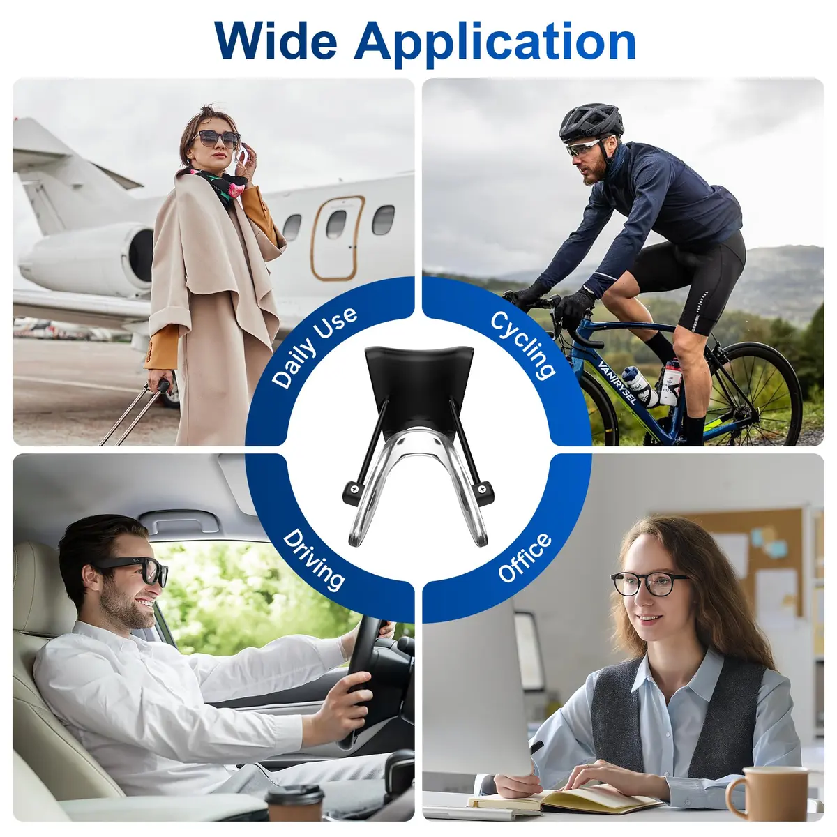 RCstyle Black Silicone Nose Pads for Ray-Ban Meta Wayfarer Gen 2/1 Smart Glasses | Anti-Slip Clip-on Fit - view 6