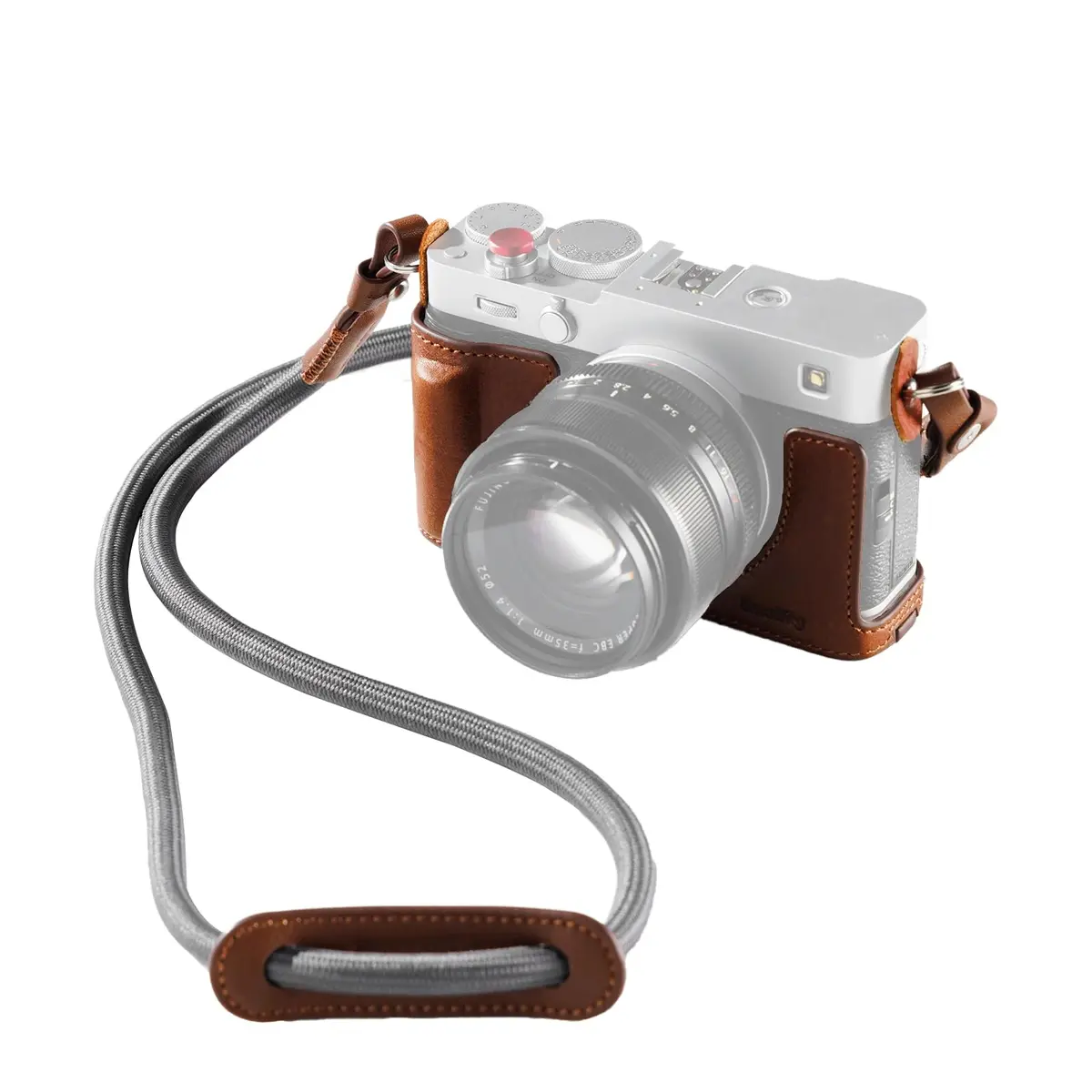 SMALLRIG Leather Camera Case Kit for FUJIFILM X-E5 with Shoulder Strap (Brown) | Vintage Leather Design - main product image