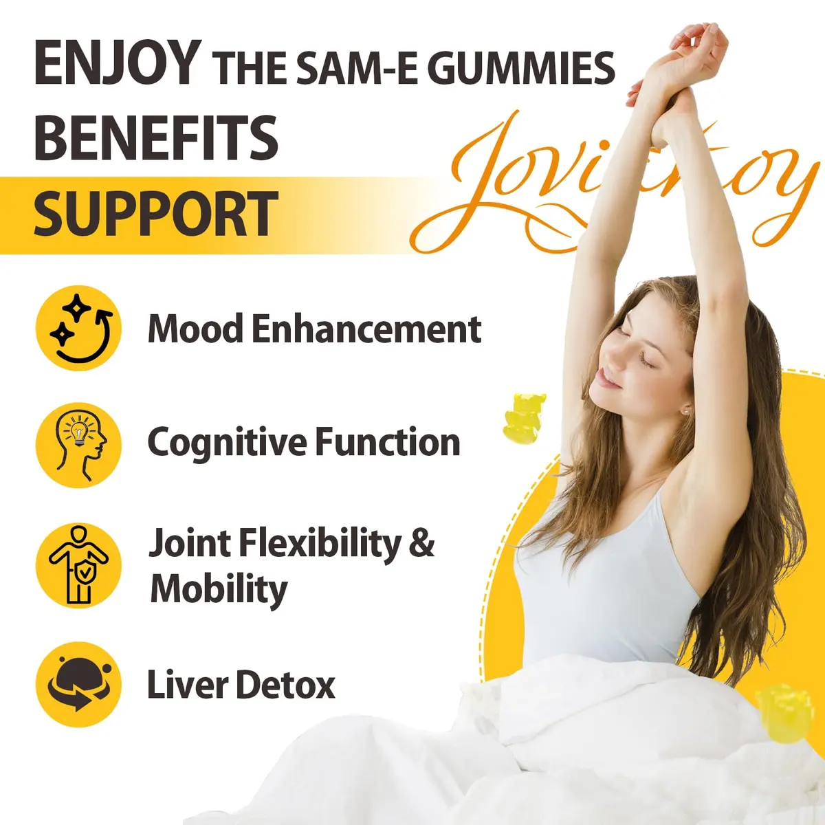 Jovianoy SAM-e Gummies with L-Tyrosine, Vitamin B Complex & NAC - view 7