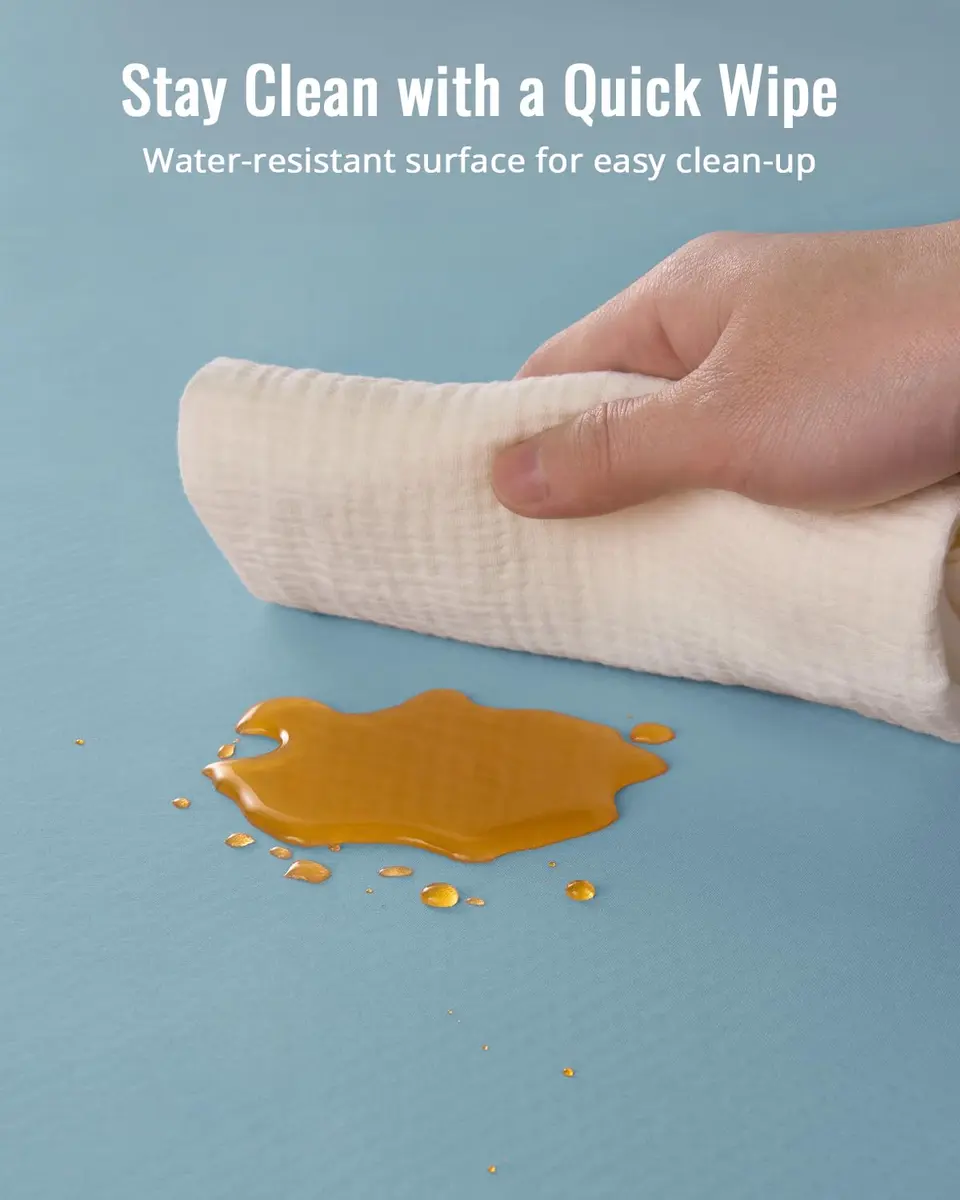 Blissful Diary Baby Splat Mat 129cm x 129cm (50.4" x 50.4") | Waterproof & Anti-Slip Floor Protector for High Chairs, Playtime & Crafts - view 6
