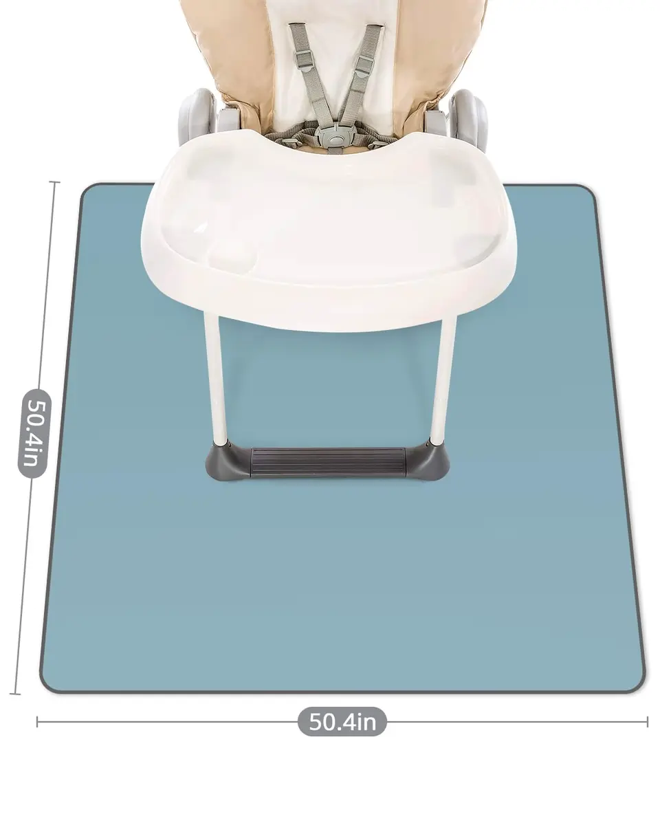 Blissful Diary Baby Splat Mat 129cm x 129cm (50.4" x 50.4") | Waterproof & Anti-Slip Floor Protector for High Chairs, Playtime & Crafts - view 3