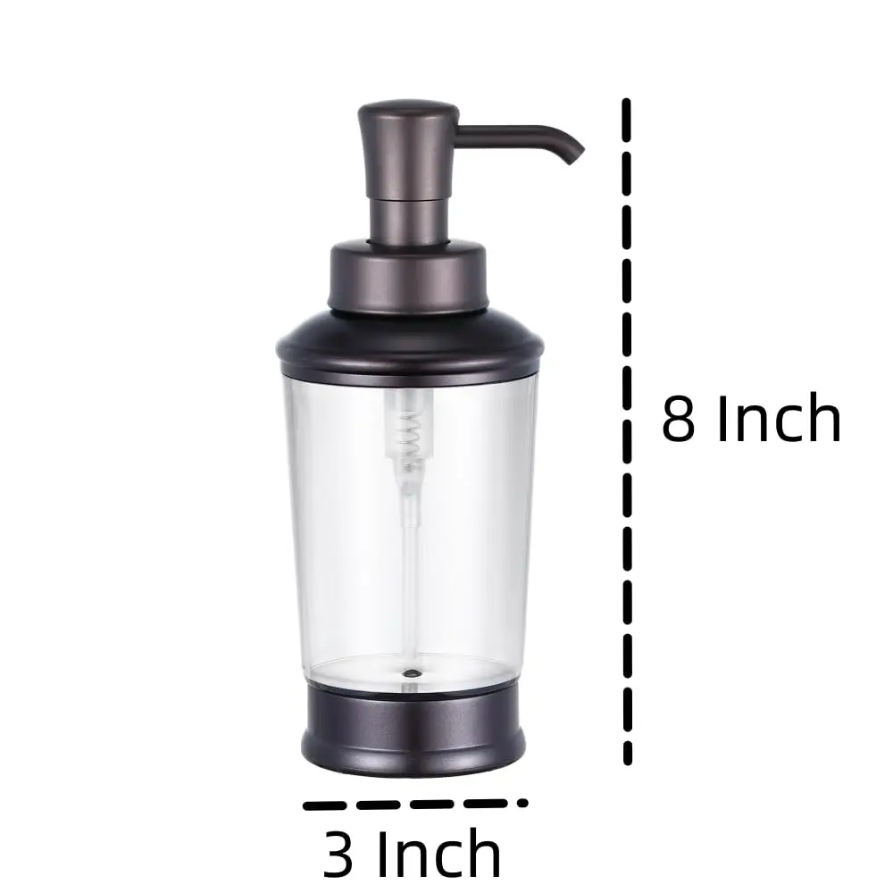 CHBJDAN Vintage Style Soap Dispenser Bottles 473ml (16 Fl Oz) 2-Pack | Refillable Bronze Bathroom & Kitchen Decor - view 2