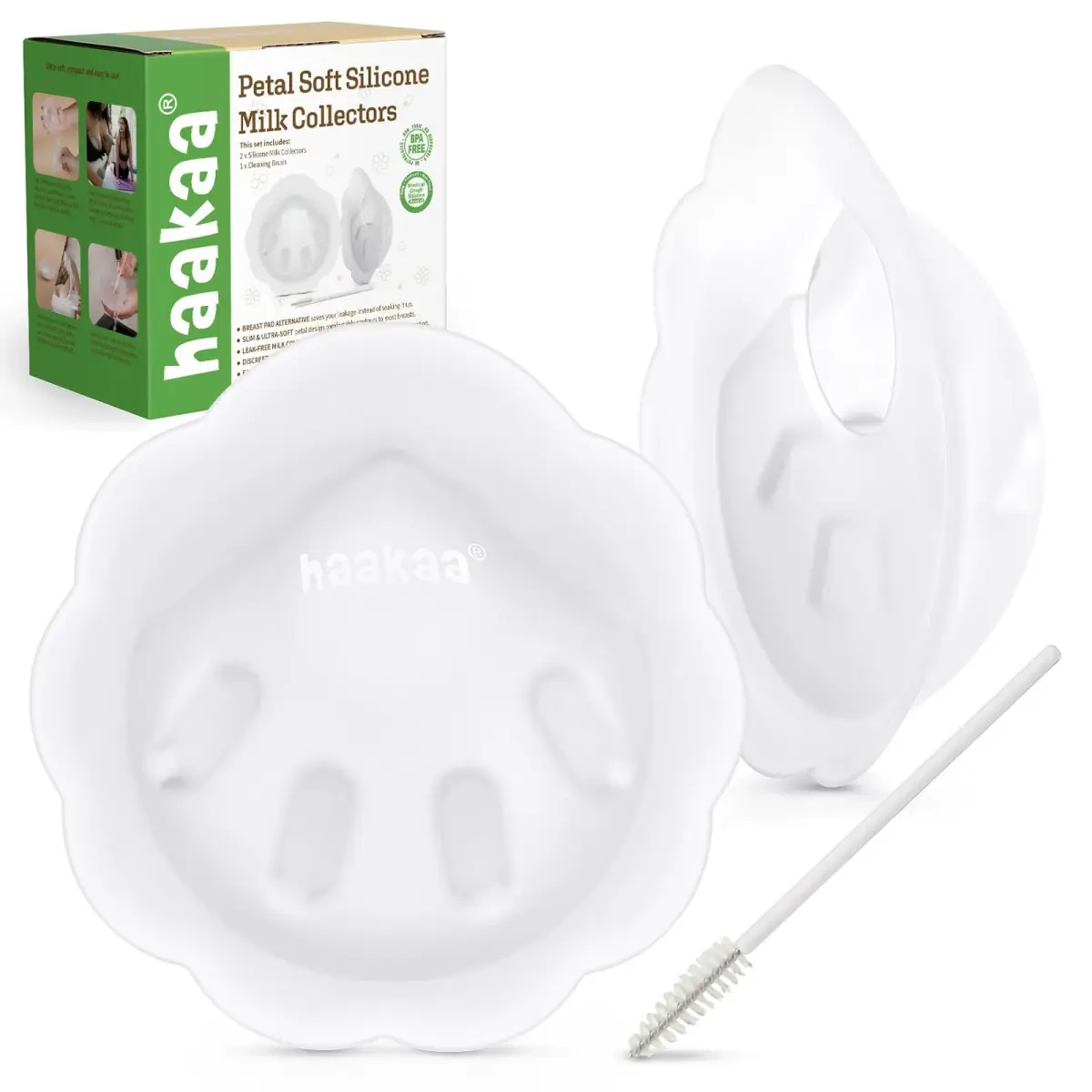 haakaa Petal Soft Silicone Milk Collector (2PCS) | BPA-Free, Leak-Free, Discreet Fit - main product image