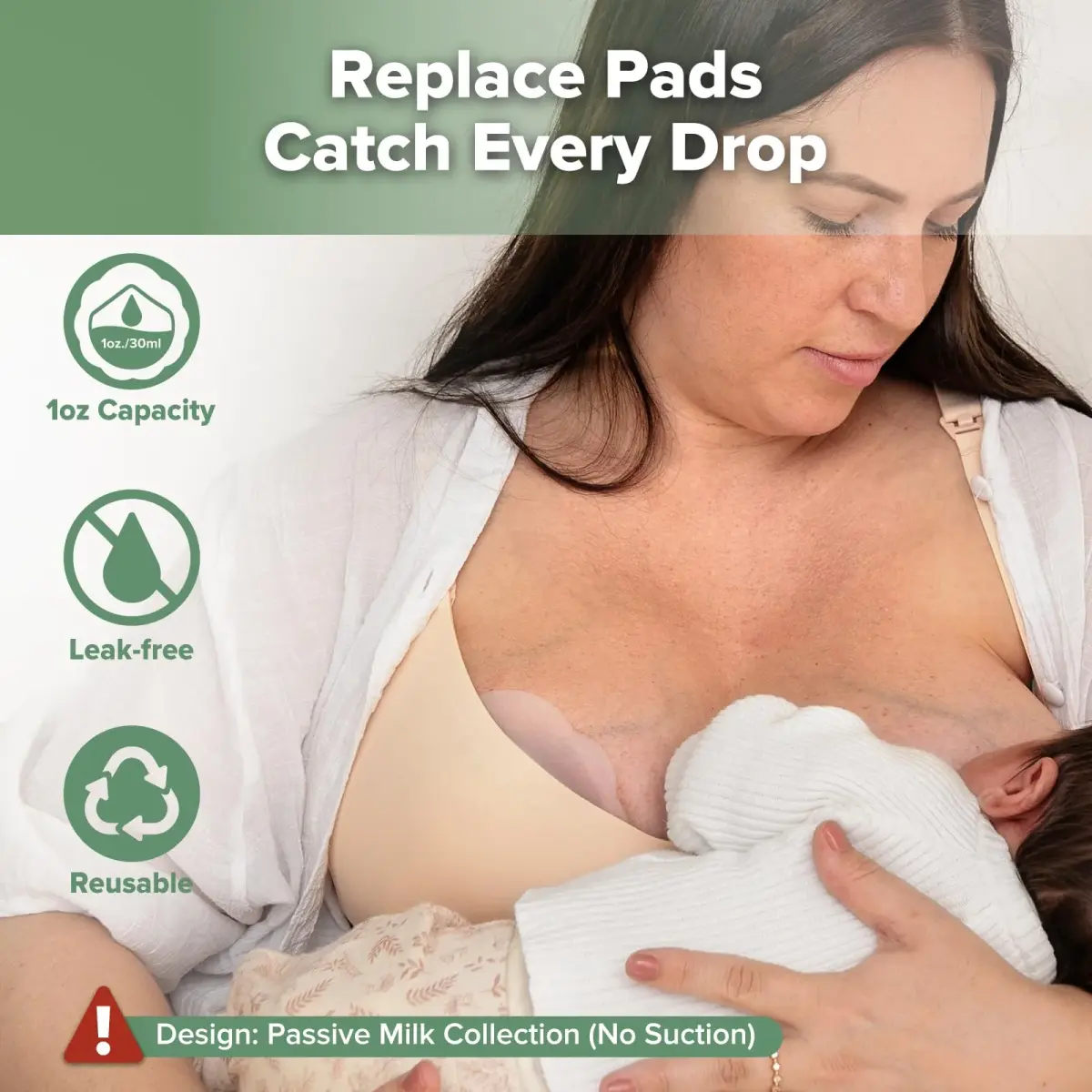haakaa Petal Soft Silicone Milk Collector (2PCS) | BPA-Free, Leak-Free, Discreet Fit - view 2