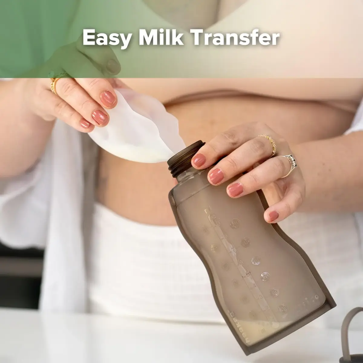 haakaa Petal Soft Passive Silicone Milk Collector 30ml (1 oz) | Discreet Leak-Protection Milk Saver - view 8