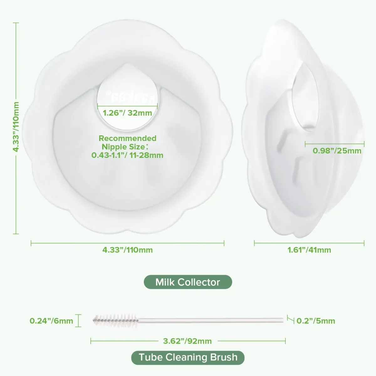 haakaa Petal Soft Passive Silicone Milk Collector 30ml (1 oz) | Discreet Leak-Protection Milk Saver - view 9