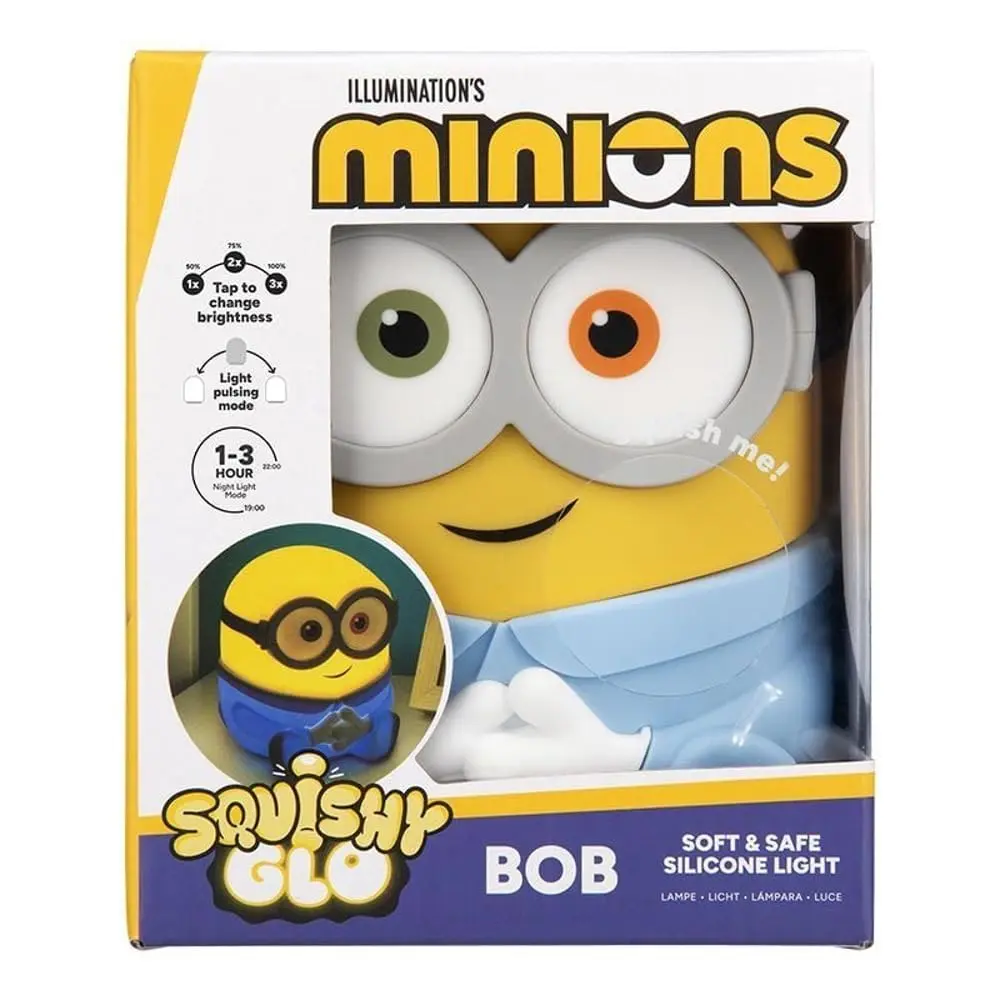 Paladone Minions Bob SquishyGlo Night Light 15cm | Rechargeable Silicone Kids & Adults - main product image