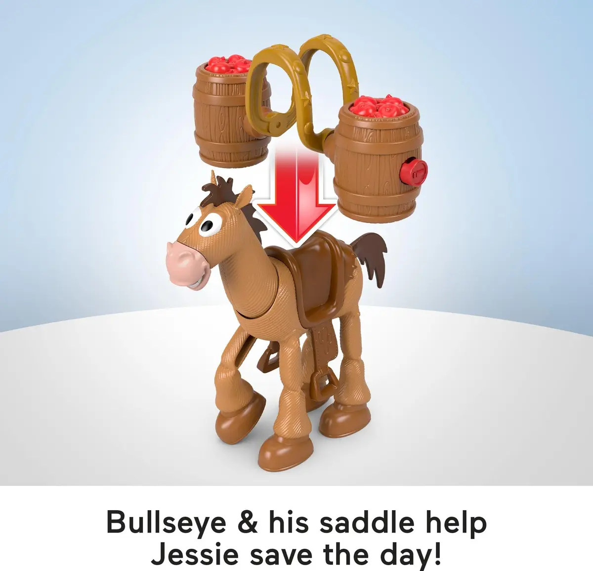 Fisher-Price Imaginext Toy Story Jessie & Bullseye Play Set 3-inch Action Figure, Bullseye Horse, Saddle & Lasso Projectiles | ASTM-Tested - view 5