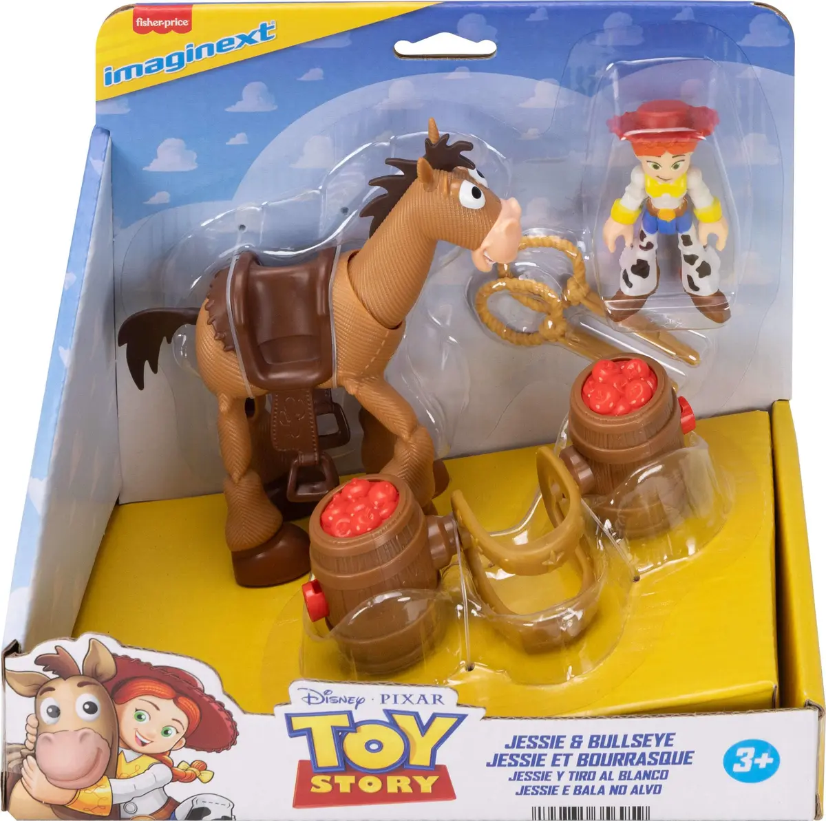 Fisher-Price Imaginext Toy Story Jessie & Bullseye Play Set 3-inch Action Figure, Bullseye Horse, Saddle & Lasso Projectiles | ASTM-Tested - view 7