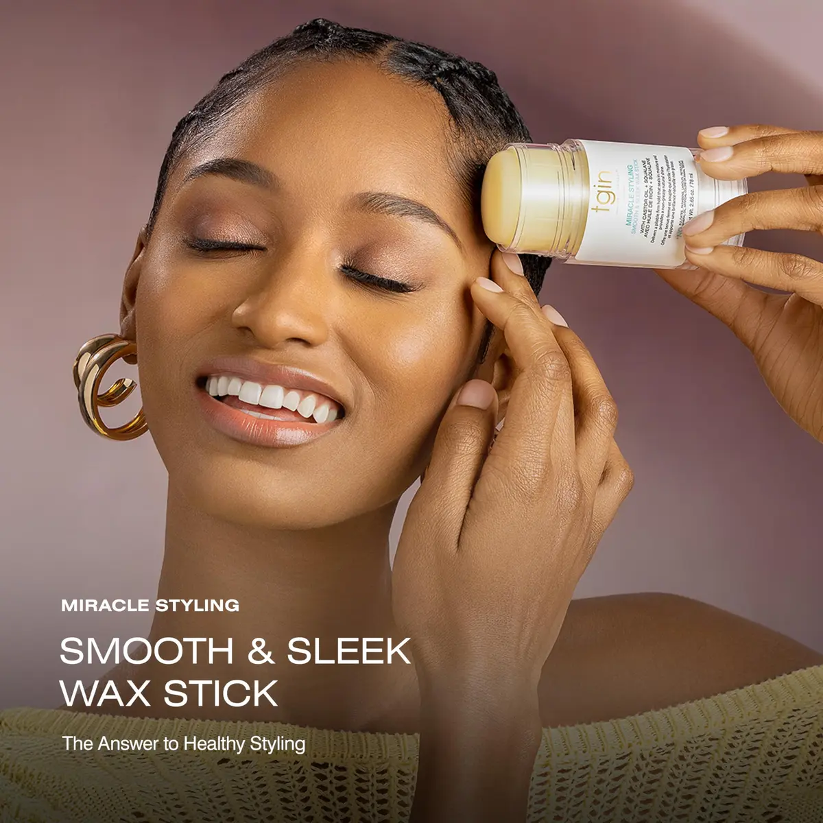 Thank God It's Natural tgin Smooth & Sleek Wax Stick 2.7 oz | Controls Frizz & Flyaways, Touchable Shine - view 2