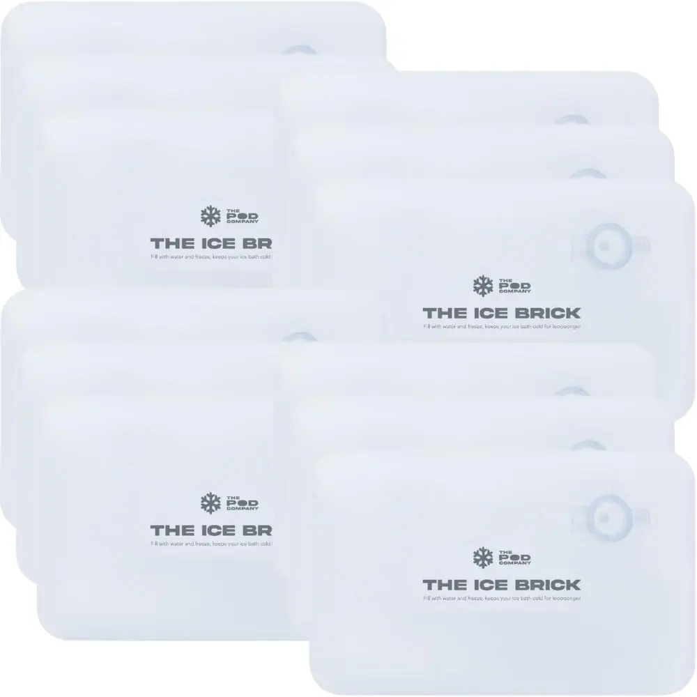 THE POD COMPANY 12-Pack Ice Brick 3 lb | Long-Lasting Cold Plunge Reusable Ice Blocks - main product image