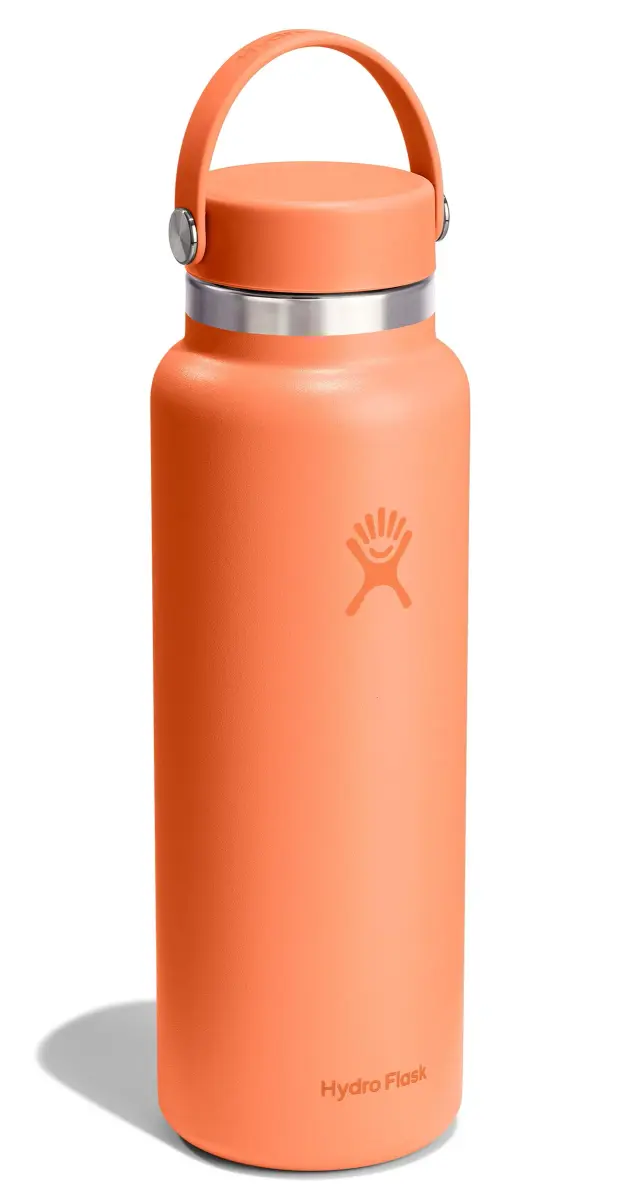 Hydro Flask 40 Oz Wide Mouth Water Bottle in Nectar Orange | Insulated Stainless Steel, Cold 24 Hrs, Hot 12 Hrs - view 2