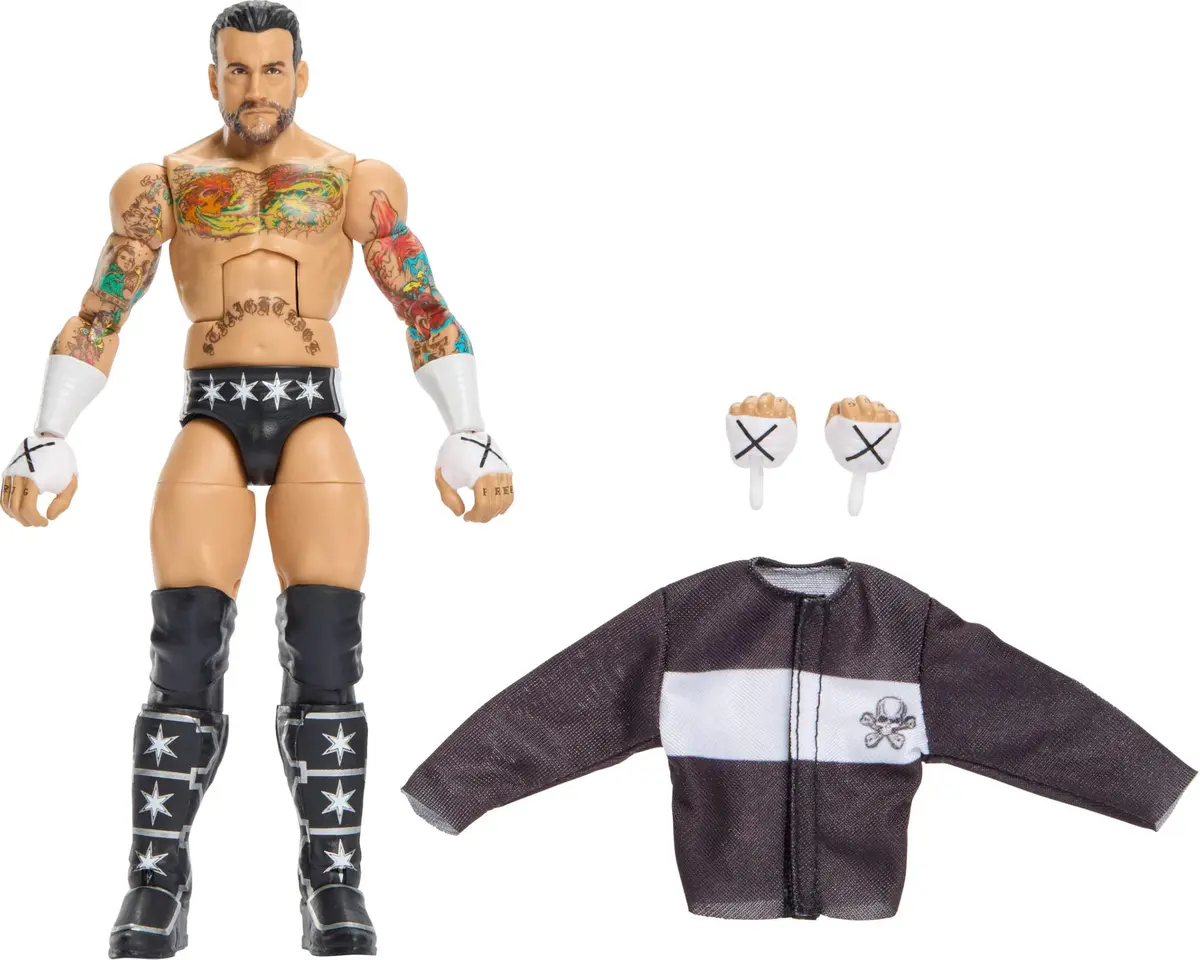 Mattel WWE Elite CM Punk Action Figure & Accessories | 6-inch Collectible with 25 Points Articulation - main product image