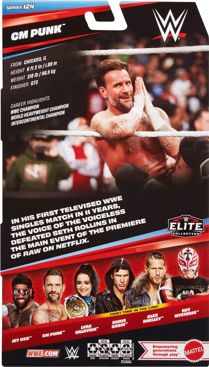 Mattel WWE Elite CM Punk Action Figure & Accessories | 6-inch Collectible with 25 Points Articulation - view 6