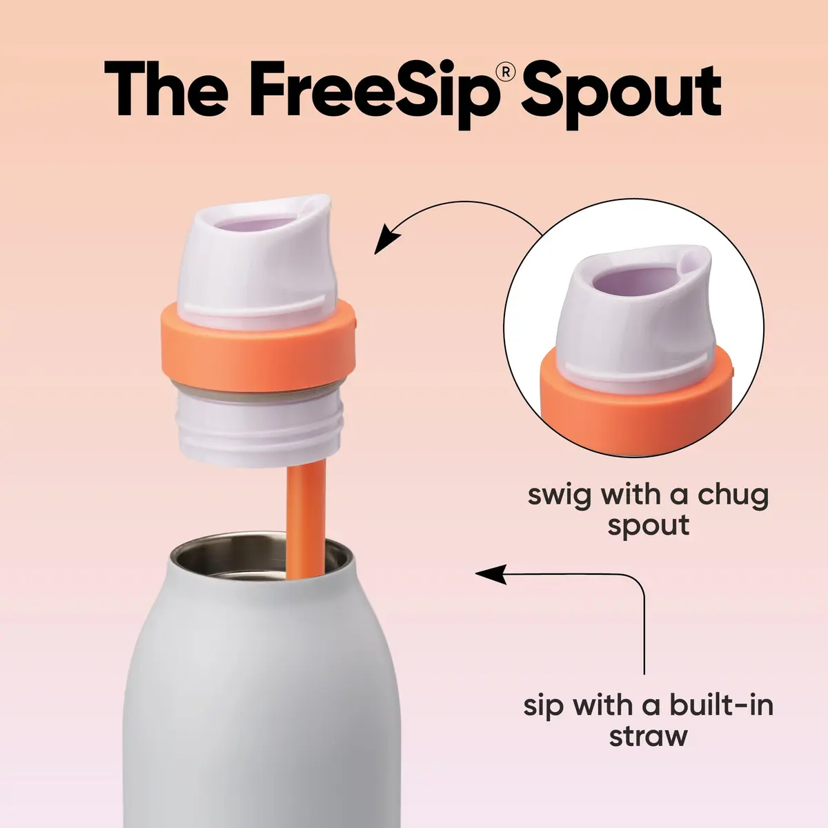 Owala FreeSip Twist Stainless Steel Water Bottle 24 oz Beach House | Double-Walled Insulated, Leak-Proof, BPA-Free - view 2