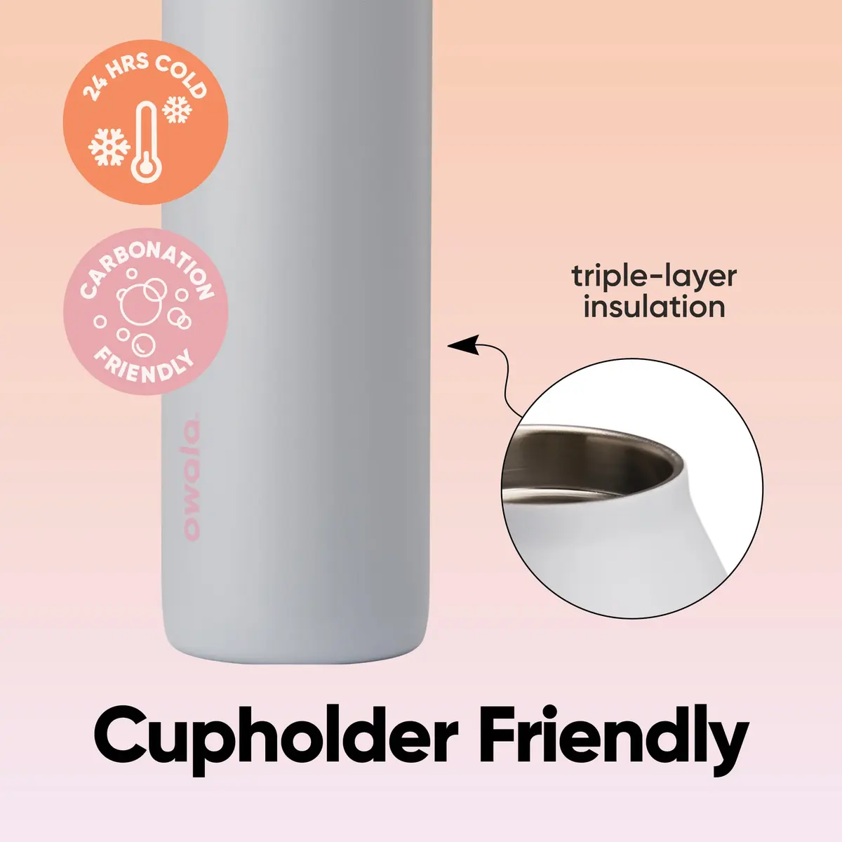 Owala FreeSip Twist Stainless Steel Water Bottle 24 oz Beach House | Double-Walled Insulated, Leak-Proof, BPA-Free - view 3