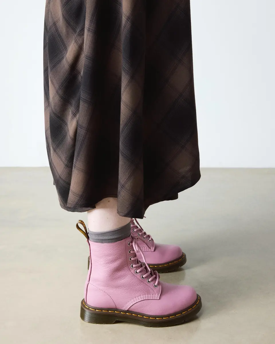 Dr. Martens 1460 Pascal Leather Combat Boot 6 US Women | Dusty Rose Virginia, True to Size - view 2