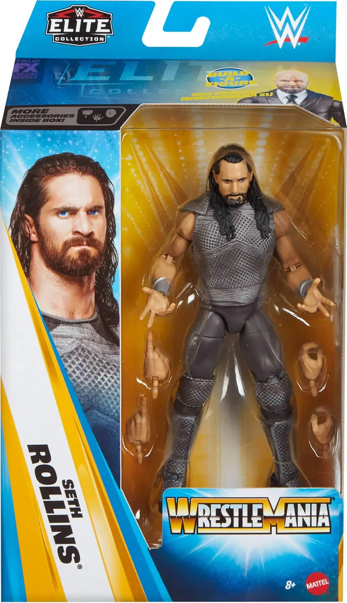 Mattel WWE Elite Collection Seth Rollins Action Figure & Accessories | Authentic WWE Superstar Toy for Kids & Collectors - view 2
