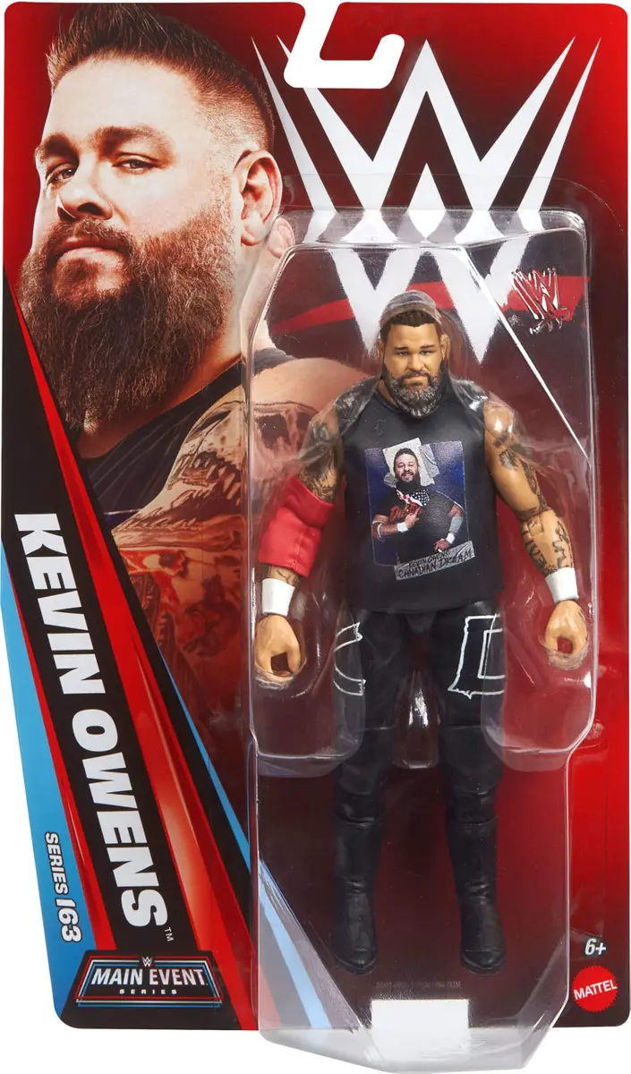 Mattel WWE Kevin Owens Action Figure 6-inch | Main Event Series with 14 Articulation Points - view 2