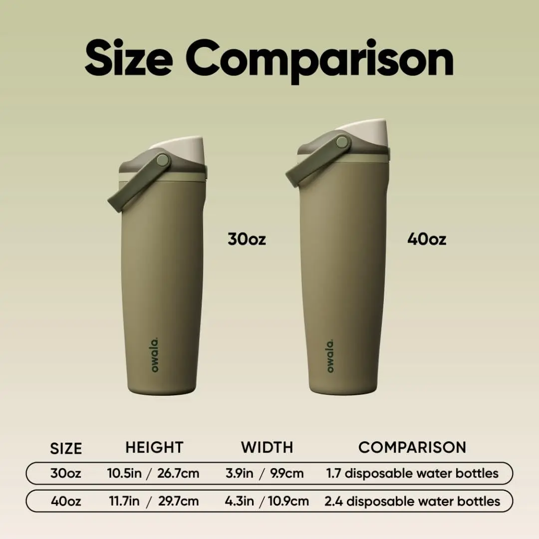 Owala FreeSip Sway Stainless Steel Water Bottle 30 oz | Triple-Layer Insulation & Travel-Friendly Design - view 6
