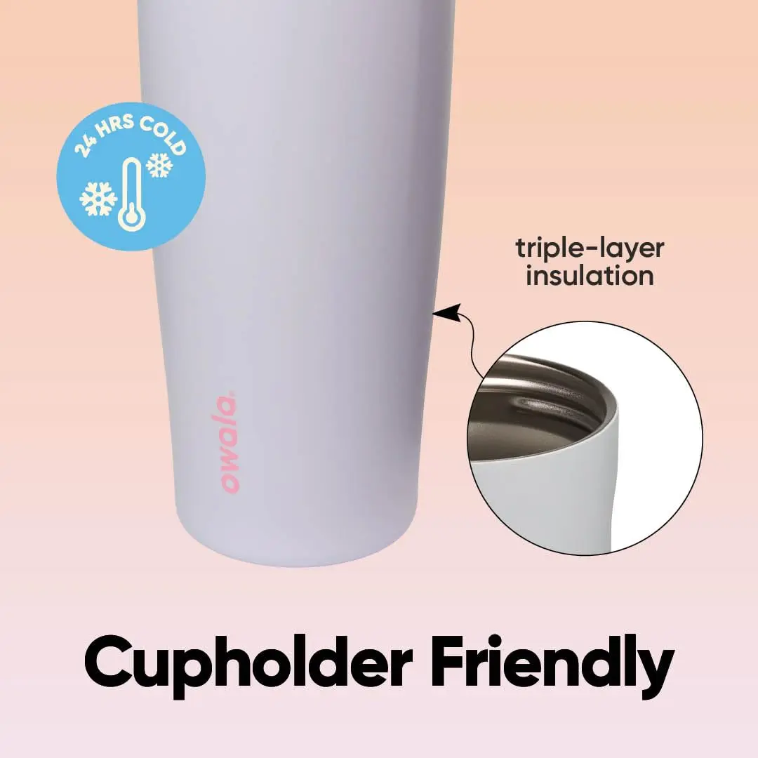 Owala FreeSip Sway Stainless Steel Water Bottle 40 oz Beach House | Triple-Layer Insulated, Leak-Proof, BPA-Free - view 4