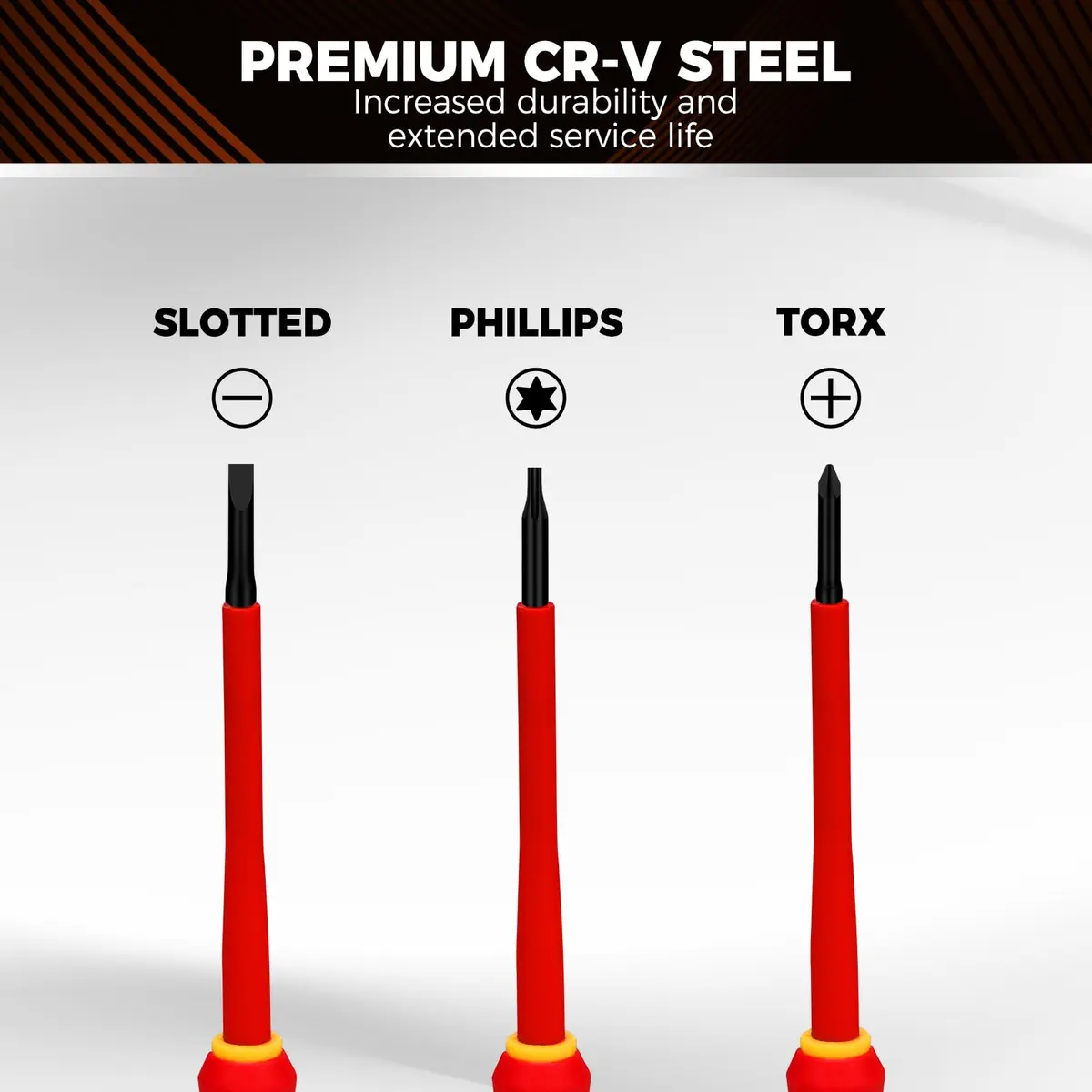 HORUSDY 12-Piece Precision Screwdriver Set | 1000V Insulated, Magnetic Tips & Rotatable Cap for Electronics & Electrical Work - view 6