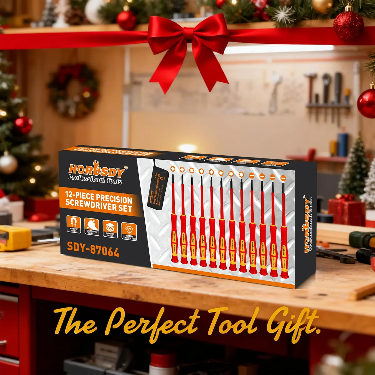 HORUSDY 12-Piece Precision Screwdriver Set | 1000V Insulated, Magnetic Tips & Rotatable Cap for Electronics & Electrical Work - view 9