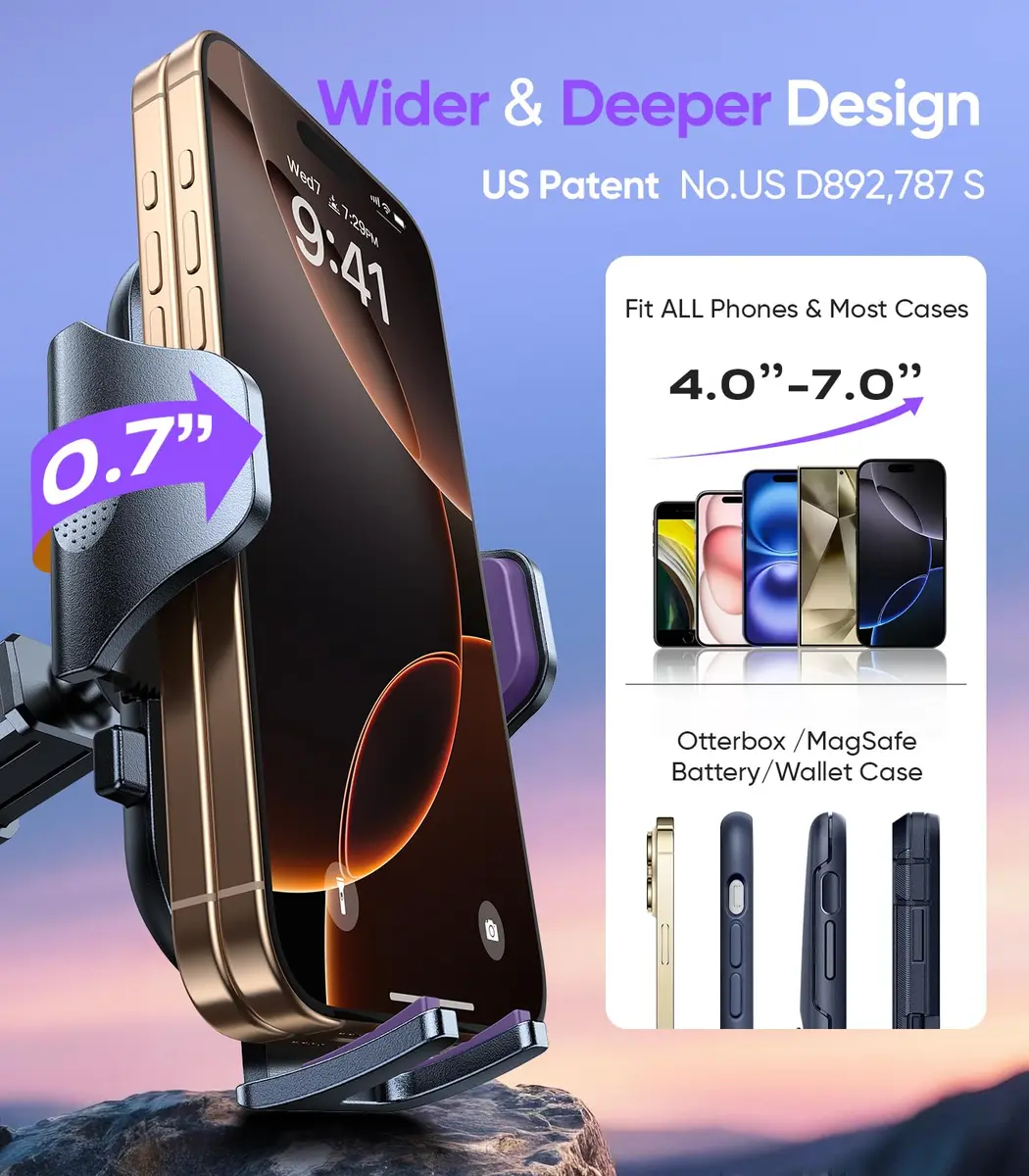 VICSEED Stable Car Phone Holder [Upgraded Strongest Suction, Won't Break] | Universal 4-7 inch Smartphone Compatibility - view 5