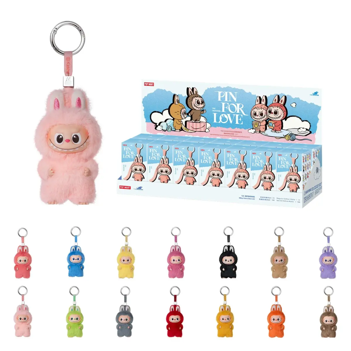 POP MART THE MONSTERS Pin for Love Series Blind Box Whole Set 14 Figures | Non-Toxic PVC Toy Figures - main product image
